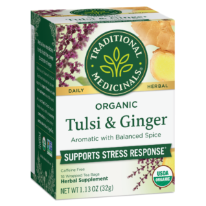 Traditional Medicinals Tulsi With Ginger 16 Tea Bags