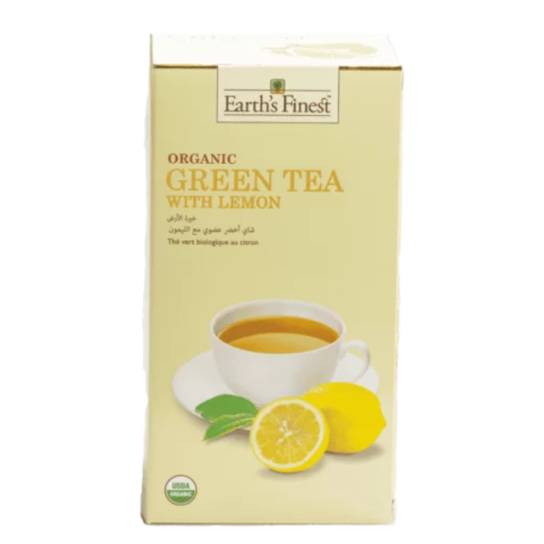Earths Finest Organic Green Tea With Lemon - 1.5g X 25