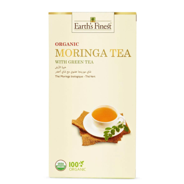 Earths Finest Organic Moringa Tea with Ginger - 1.5g X 25